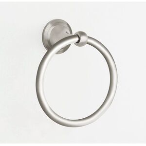 POTTERY BARN MERCER TOWEL RING - SATIN NICKEL